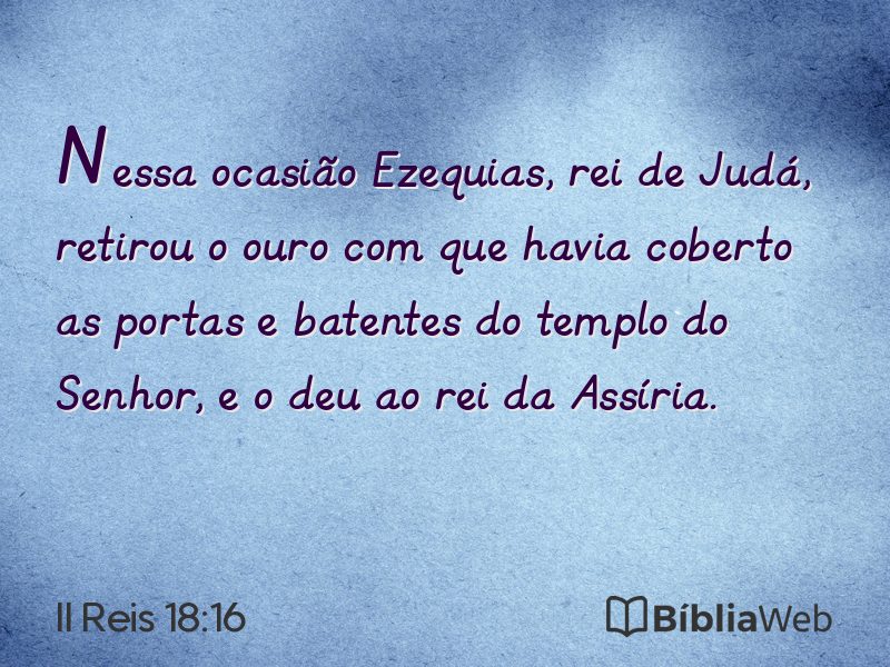 II Reis 18:16 em imagem para compartilhar