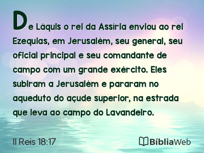 II Reis 18:17 em imagem para compartilhar