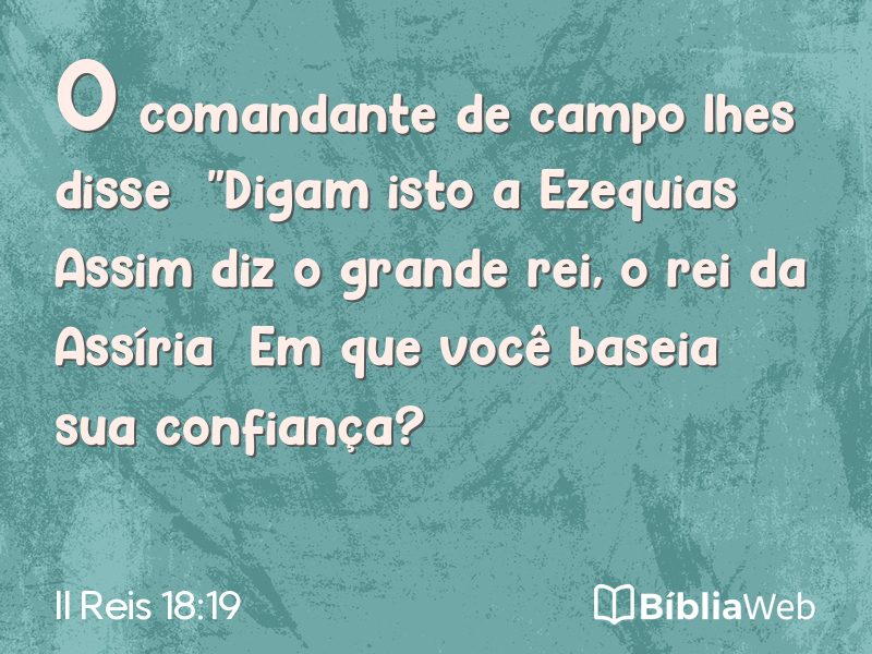 II Reis 18:19 em imagem para compartilhar