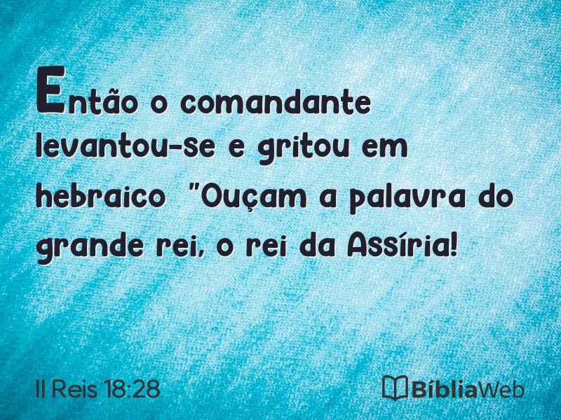 II Reis 18:28 em imagem para compartilhar