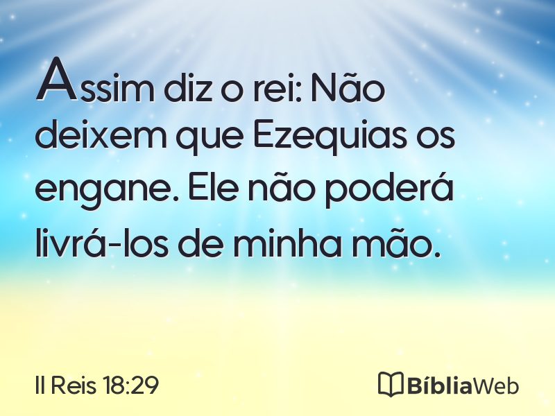 II Reis 18:29 em imagem para compartilhar