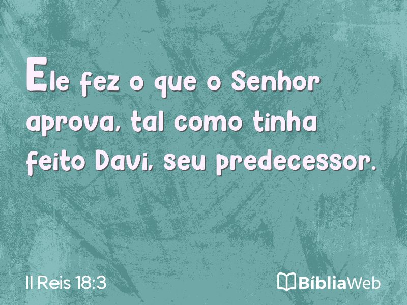 II Reis 18:3 em imagem para compartilhar