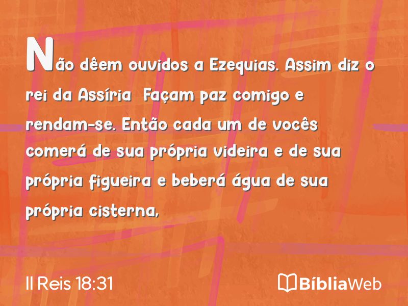 II Reis 18:31 em imagem para compartilhar