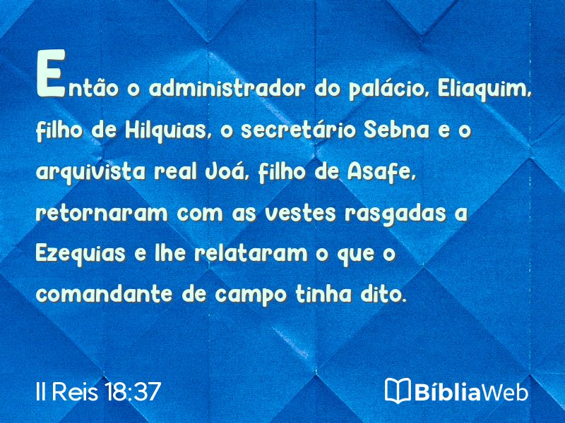 II Reis 18:37 em imagem para compartilhar