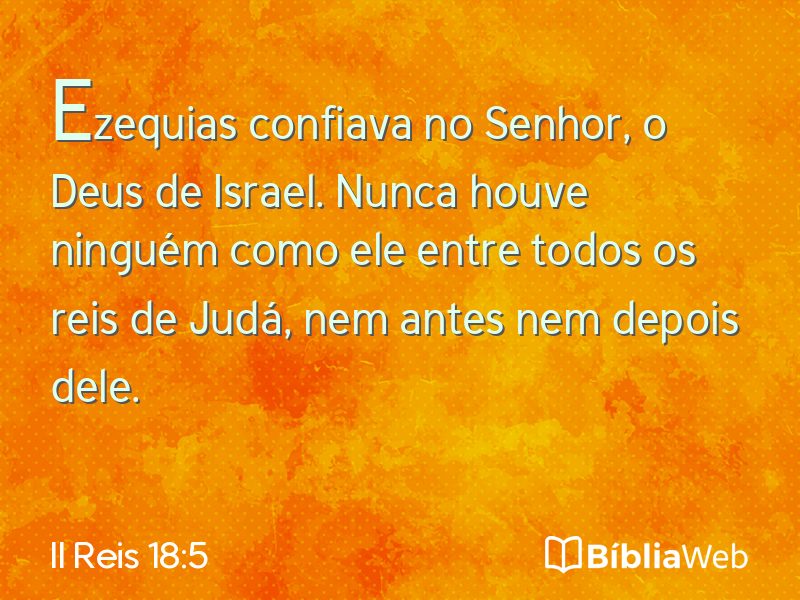 II Reis 18:5 em imagem para compartilhar