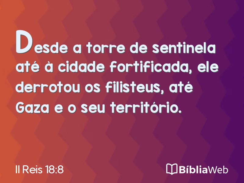 II Reis 18:8 em imagem para compartilhar