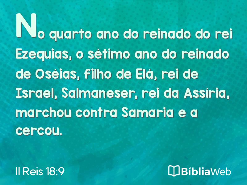 II Reis 18:9 em imagem para compartilhar