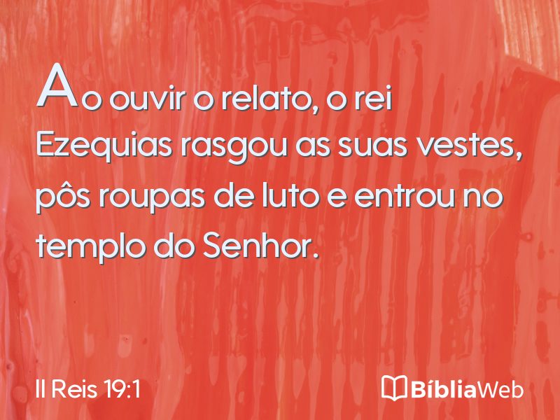 II Reis 19:1 em imagem para compartilhar