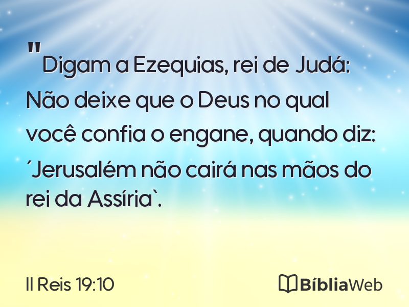 II Reis 19:10 em imagem para compartilhar