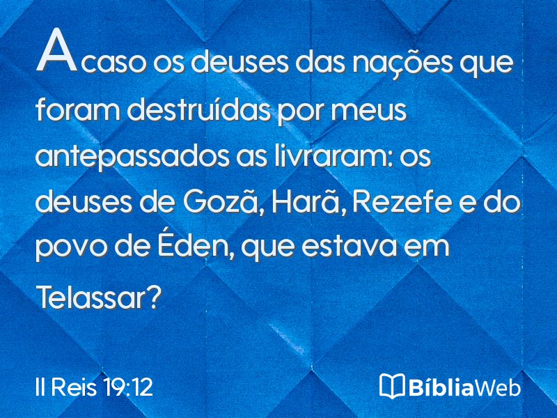 II Reis 19:12 em imagem para compartilhar