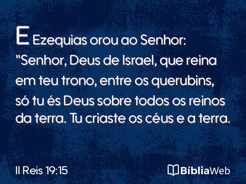 II Reis 19:15 em imagem para compartilhar