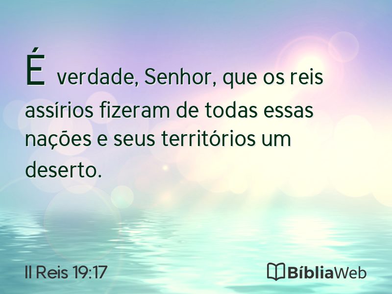 II Reis 19:17 em imagem para compartilhar