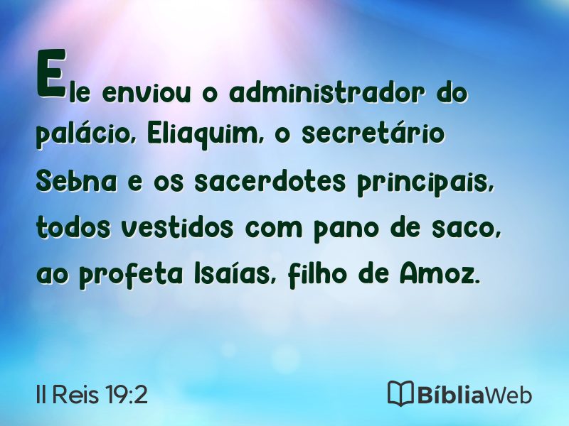 II Reis 19:2 em imagem para compartilhar