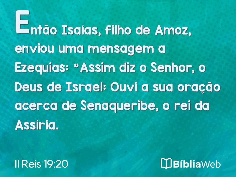 II Reis 19:20 em imagem para compartilhar