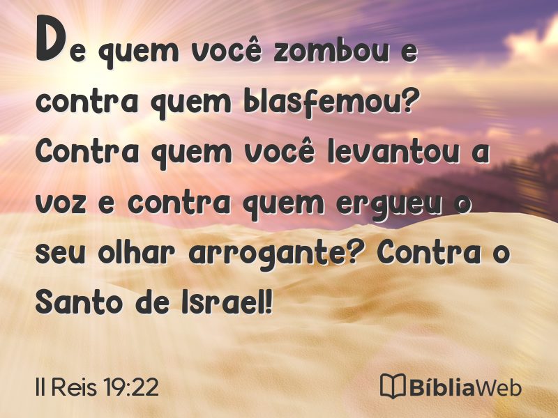 II Reis 19:22 em imagem para compartilhar