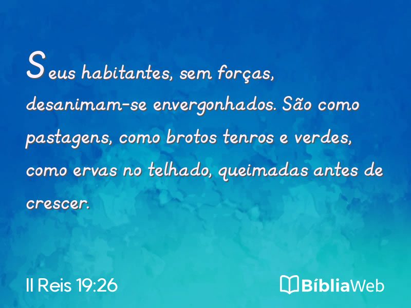 II Reis 19:26 em imagem para compartilhar