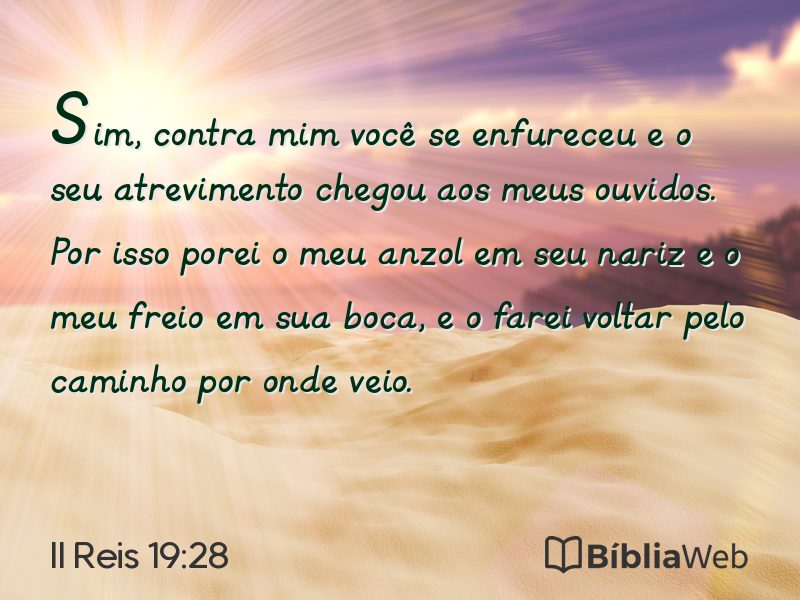 II Reis 19:28 em imagem para compartilhar