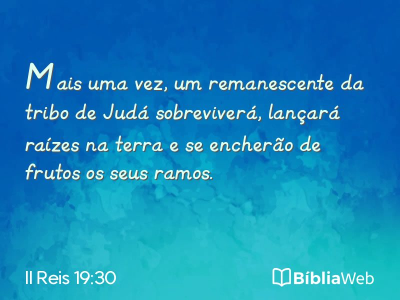 II Reis 19:30 em imagem para compartilhar