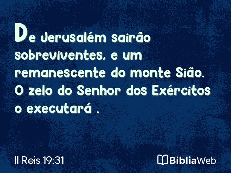II Reis 19:31 em imagem para compartilhar