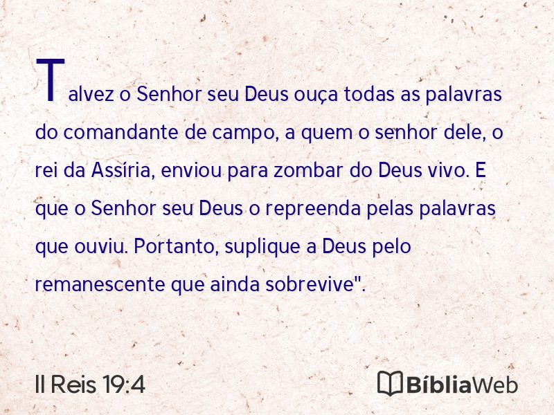 II Reis 19:4 em imagem para compartilhar
