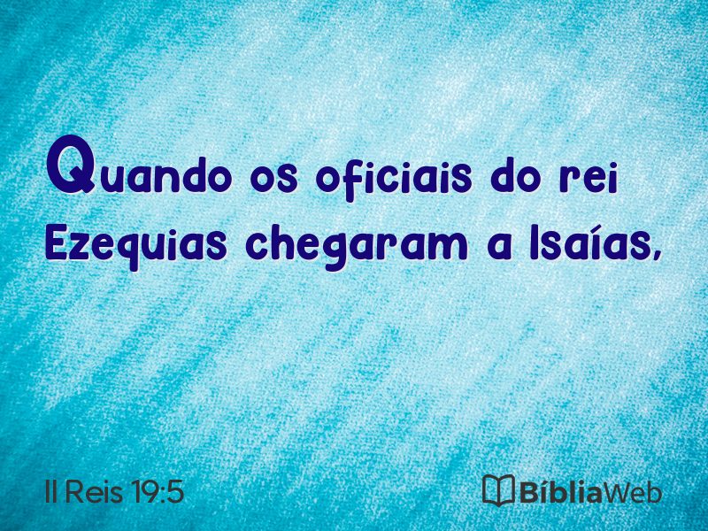 II Reis 19:5 em imagem para compartilhar