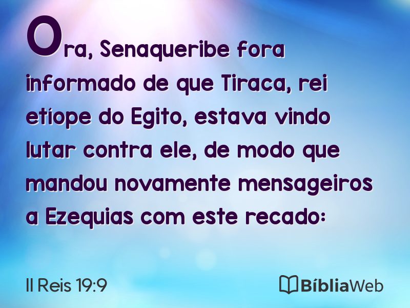 II Reis 19:9 em imagem para compartilhar