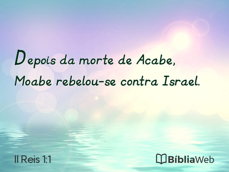 II Reis 1:1 em imagem para compartilhar