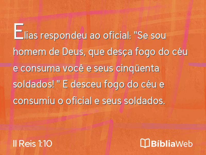 II Reis 1:10 em imagem para compartilhar