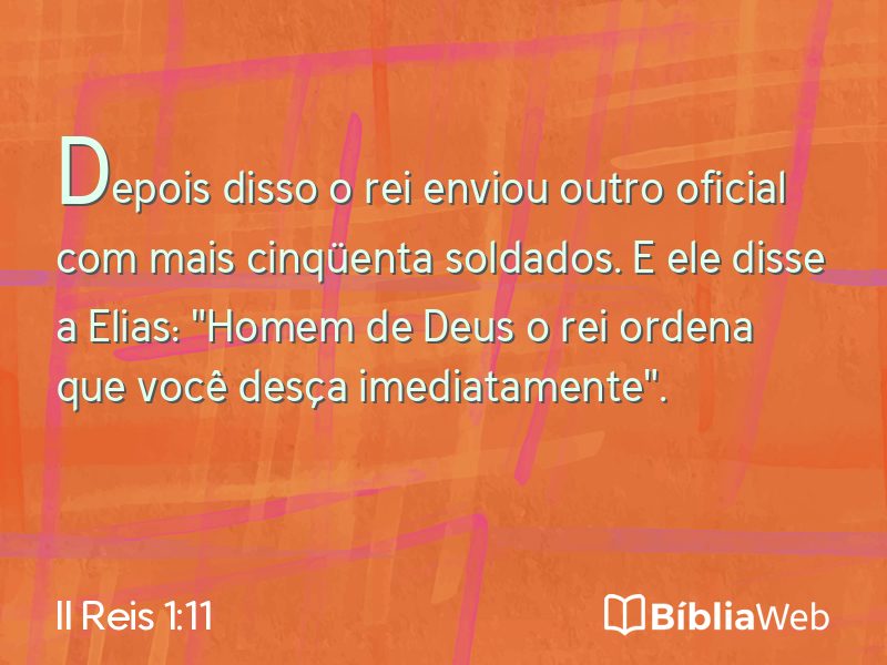 II Reis 1:11 em imagem para compartilhar
