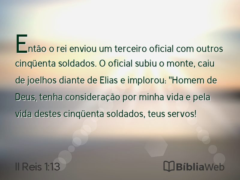 II Reis 1:13 em imagem para compartilhar