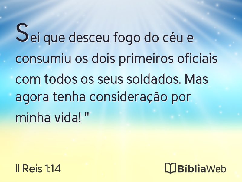 II Reis 1:14 em imagem para compartilhar