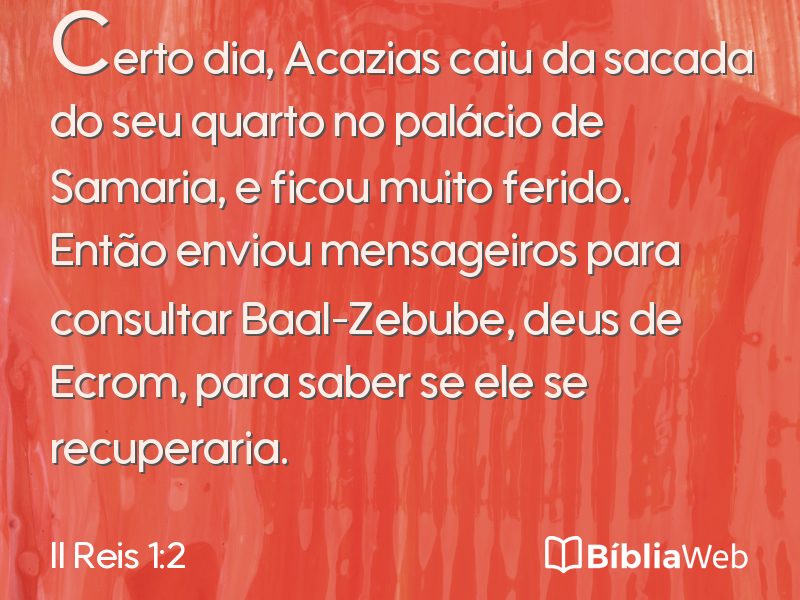 II Reis 1:2 em imagem para compartilhar