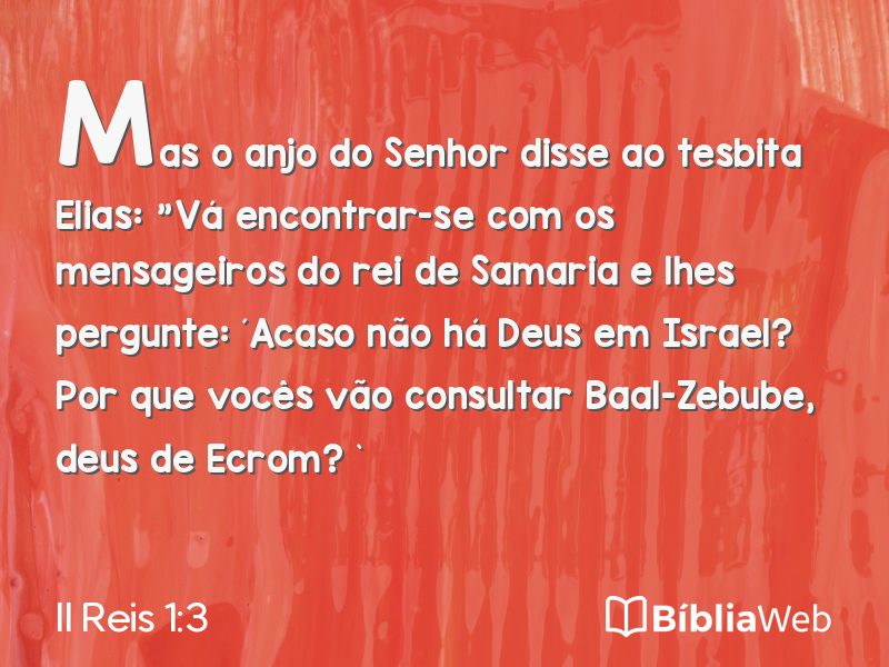 II Reis 1:3 em imagem para compartilhar