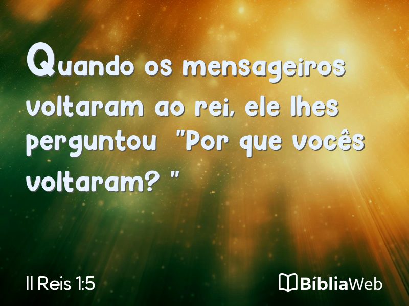 II Reis 1:5 em imagem para compartilhar