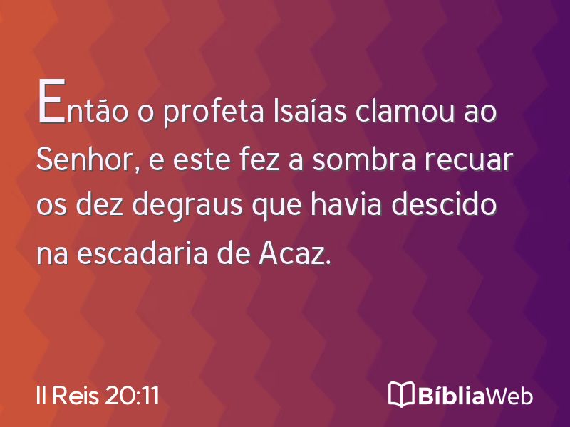 II Reis 20:11 em imagem para compartilhar