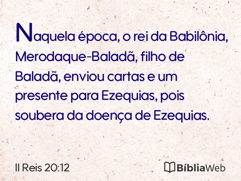 II Reis 20:12 em imagem para compartilhar