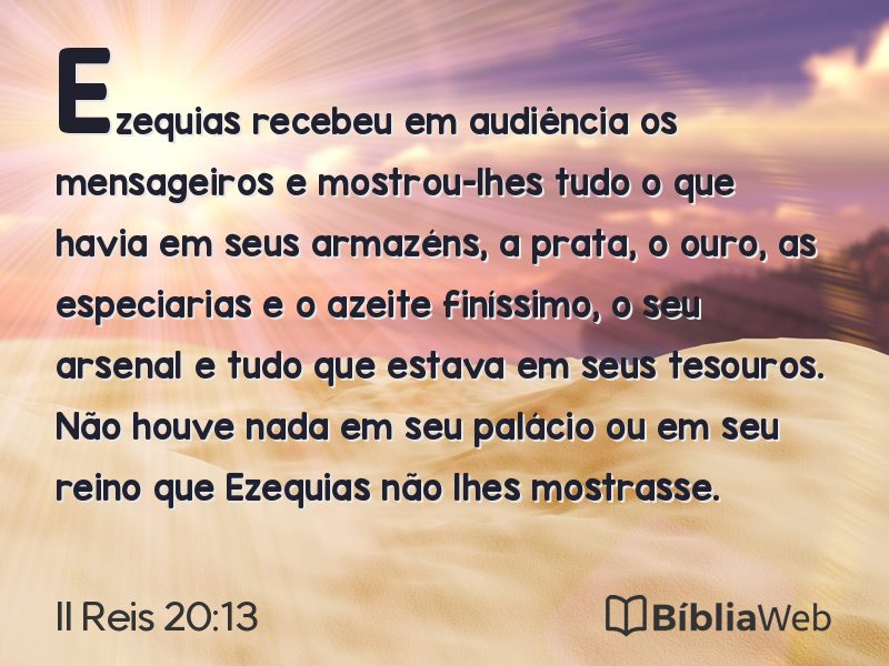 II Reis 20:13 em imagem para compartilhar