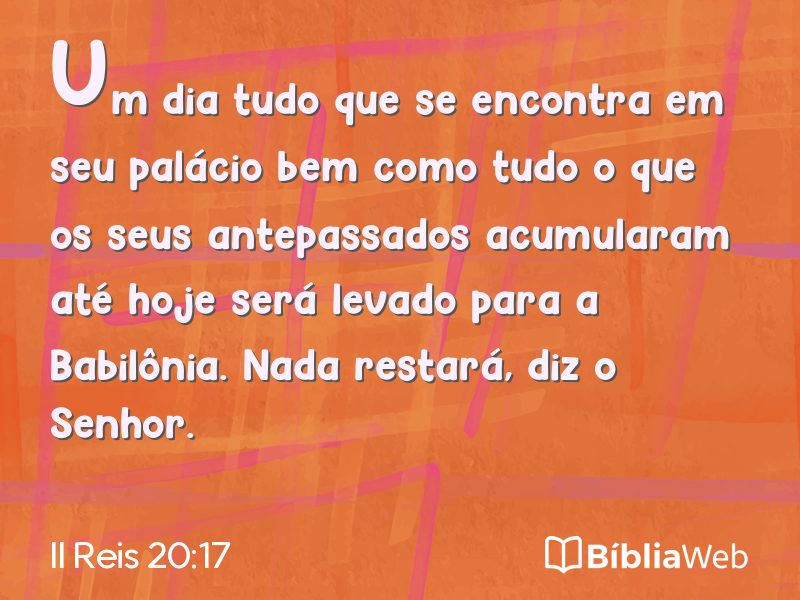 II Reis 20:17 em imagem para compartilhar