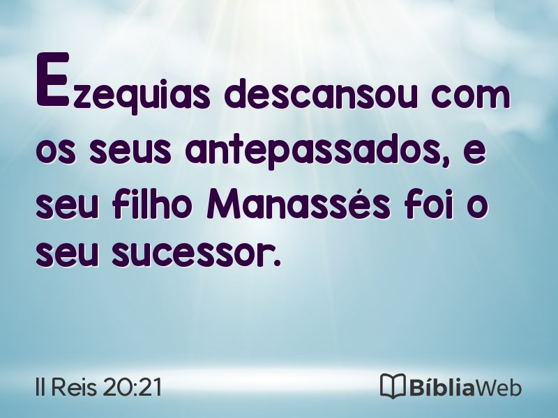 II Reis 20:21 em imagem para compartilhar