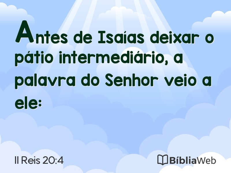 II Reis 20:4 em imagem para compartilhar