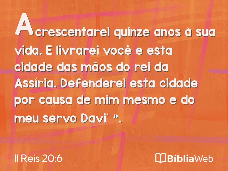 II Reis 20:6 em imagem para compartilhar