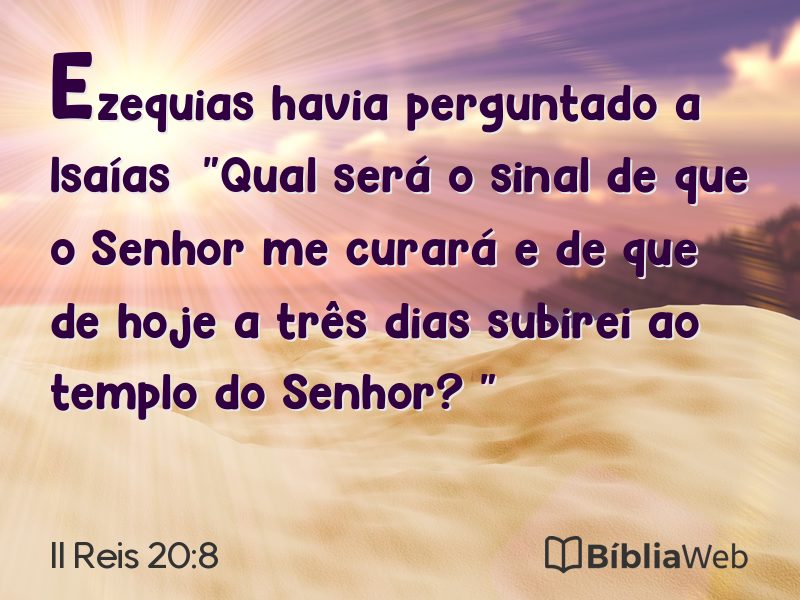 II Reis 20:8 em imagem para compartilhar