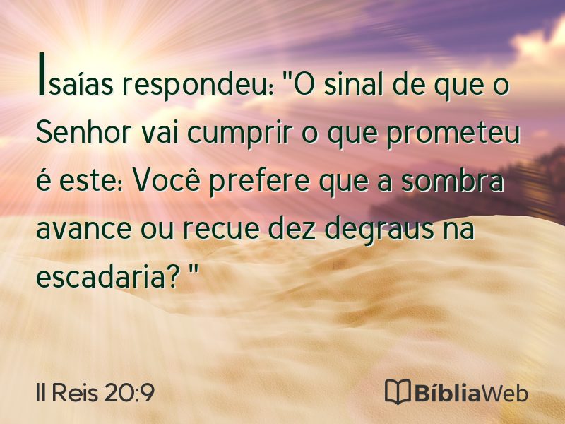 II Reis 20:9 em imagem para compartilhar