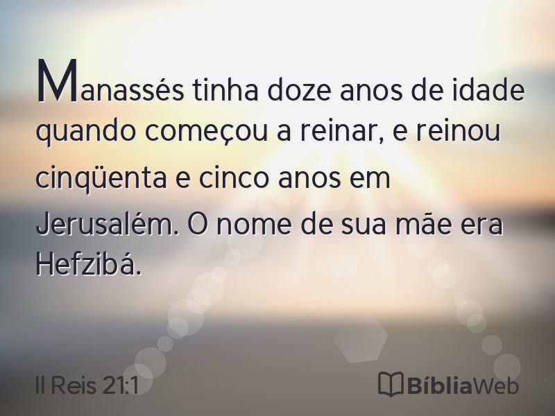 II Reis 21:1 em imagem para compartilhar