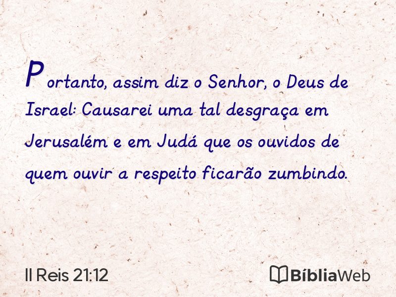 II Reis 21:12 em imagem para compartilhar