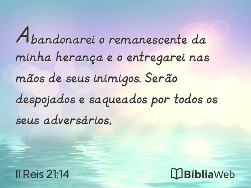 II Reis 21:14 em imagem para compartilhar
