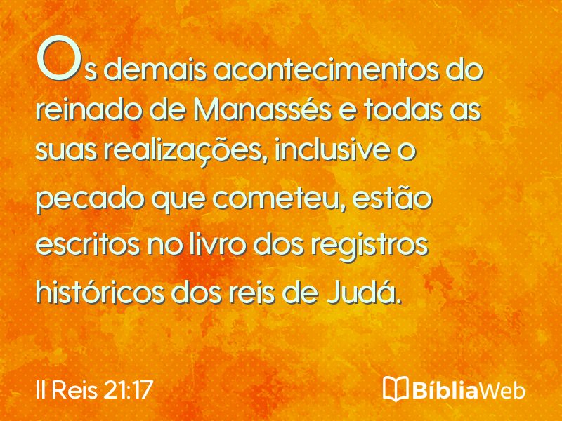 II Reis 21:17 em imagem para compartilhar