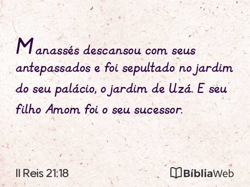 II Reis 21:18 em imagem para compartilhar