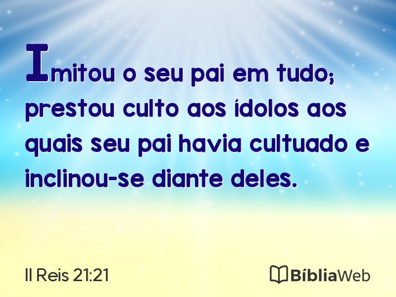 II Reis 21:21 em imagem para compartilhar