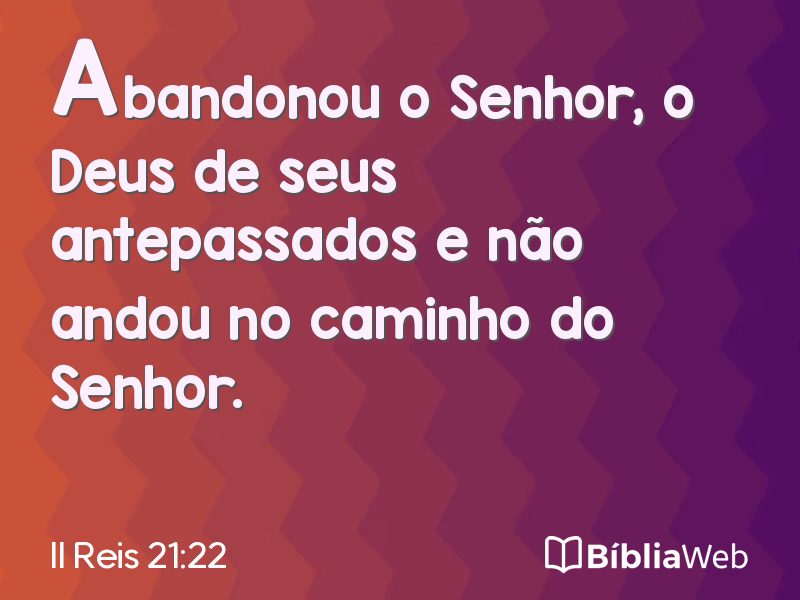 II Reis 21:22 em imagem para compartilhar